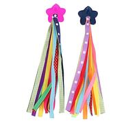 BESTonZON 2 Pares Serpentinas Coloridas para Manillar de Bicicleta y Scooter Resistentes y Decorativos para Niñas Accesorios Duraderos para Bicicletas Infantiles