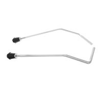 BESTonZON 2 Patas para Bombo de Acero Inoxidable, Color Plata, Soporte Estable para Percusión, Repuesto para Batería, 2 Piezas