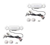 BESTonZON 2 Piezas 4 Cuerdas pastilla de boca perillas de guitarra pastilla de guitarra acustica instrumentos musicales organos musicales guitarra eléctrica mando azul alambrado