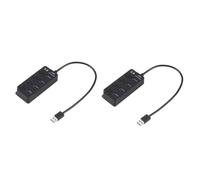 BESTonZON 2 Piezas 4 Divisor USB 3.0 Puerto USB Cargador de Celular Cargador de teléfono Conector de Dispositivo USB Adaptador USB Inteligente Carga rápida Disidente 12a Estación de Carga