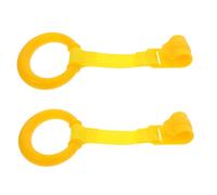 BESTonZON 2 Piezas Anillos de Tirón para Cuna Infantiles Soporte Seguro para Práctica de Auxiliares para Ejercicios de Equilibrio Colgantes para Parque de Niña Color Amarillo