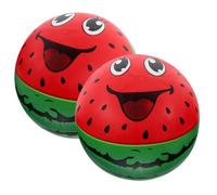 BESTonZON 2 Piezas Bola Hinchable Playa PVC Pack Bolas Saltarinas Sandía Colores Dobles Sonrisa para Piscina y Jardín Verano