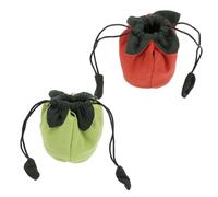 BESTonZON 2 Piezas Bolsa De Taza De Té Bolsa De Maquillaje con Cordón Bolsas De Maquillaje De Lona Pequeñas Bolsas De Cordón Minibolso con Cordón Paquete De Bocadillos Lino Viajar Portátil