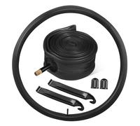 BESTonZON 2 Piezas Cámaras de Bicicleta Válvula Americana Caucho Butílico Resistente y Antipinchazos para Mountain Bike Ciclismo Outdoor con Herramientas Incluidas