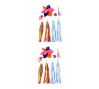 BESTonZON 2 Piezas Conjunto de Accesorios para Bicicleta Infantil Timbre de Manillar Rojo y Molinete Rosa Decoración para Bicicletas y Patinetes