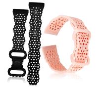BESTonZON 2 Piezas Correa Banda De Silicona Banda De Reloj De La Novedad Decoración Rosa Bandas Moldura Flexible Pulseras Rosas Banda Para Accesorios Gel De Sílice Reemplazar