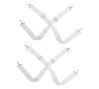 BESTonZON 2 piezas Correa para Tambor de Caja y Bombo Hombro Ergonómica Ajustable Blanca de Nylon Ligero Antideslizante para Percusión de Unidades