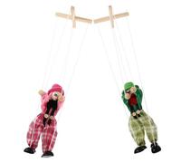 BESTonZON 2 Piezas de Cuerda de Madera para Títeres para Diversión Interactiva Interiores para Desarrollar Habilidades de Comunicación y Creatividad Infantil