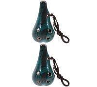 BESTonZON 2 Piezas De Ocarina De 6 Agujeros Mini Ocarina Para Principiantes Collar De Ocarina Patata Ocarina Cerámica Ocarina Flauta Cerámica Soprano Alto C Ocarina Niños Mini Juguetes Niño