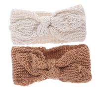 BESTonZON 2 Piezas Diadema De Niña Bandanas Bebe Diadema Para Niños Pequeños Diadema Recién Nacido Diadema De Lazo Para Niño Pequeño Diademas De Punto Diademas De Niña Pequeña Tela