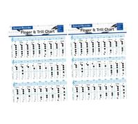 BESTonZON 2 Piezas diagrama de digitacion de clarinete flauta instrumentos musicales guía de aprendizaje de acordes de clarinete tabla de acordes de piano guía de entrenamiento de clarinete