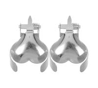 BESTonZON 2 Piezas Forma de Corazón Apagavelas de Metal para Velas | Herramienta Reutilizable, Plata Resistente, Previene Humo de Mecha, Decoracion Colegio