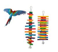BESTonZON 2 Piezas Juguete para Pájaros de Masticar de Bloques para Periquitos Cacatúas y Agapornis para Molienda de Dientes y Diversión Interactiva Color Aleatorio Color Aleatorio