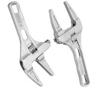 BESTonZON 2 Piezas Llave Ajustable de Acero para Válvulas y Alcantarillado Apertura Regulable y Alta Fiabilidad, Herramienta Multiusos para Mantenimiento en Baño