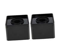 BESTonZON 2 Piezas Logotipo Micrófono Soporte Para Micrófono Soporte Micrófono Mano Micrófono Pequeño Puestos Karaoke Micrófono Mano Mano Emblemas Cuadrado Abs Accesorios
