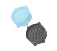 BESTonZON 2 Piezas Maceta Hidropónica de Plástico para Césped de Gato Bandeja Germinadora de Doble Desmontable Macetero de Escritorio para Cultivo sin Suelo de Unidades Azul y Gris para