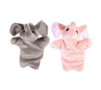 BESTonZON 2 Piezas Marionetas de Mano Elefante de Peluche para Juguete Interactivo Educativo para Desarrollo Temprano Suave y Ligero para Familia