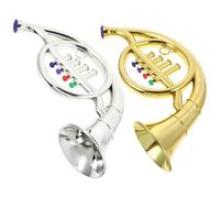 BESTonZON 2 Piezas modelo de cuerno bocina juguete de cuerno juguetes de cuerno para cuerno francés simulado juguetes de instrumentos musicales enchapado