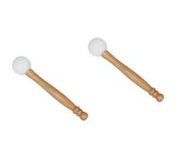 BESTonZON 2 Piezas Palo Percusión Cuenco Palo Percusión Con Sonido Buda Cuencos Chakra Instrumento Voz Canto Budista Canto Cristal Madera Cuenco Cristal