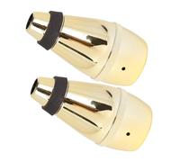 BESTonZON 2 Piezas Pequeño Silenciador De Trompeta Trompeta Muda Instrumento De Trompeta Muda Suministros De Trompeta Práctica De Trompeta Cuerno Mudo Trompeta Muda Recta Abs Dorado