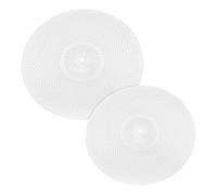 BESTonZON 2 Piezas Platillos Silenciosos Platillos De De Sonido Claro Platillo Sordo De Percusión Suministros De Piezas De Batería Platillos De Batería Prácticos Aleación Silver