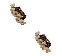 BESTonZON 2 Piezas pulsera para djembe Pulsera hecha a mano para Djembe Conga y otros tambores pulsera niño campanilla africana campanilla en pocas palabras color madera campana de mano
