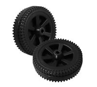 BESTonZON 2 piezas Ruedas de Repuesto para Parrilla Ruedas Plásticas Ligeras Duraderas para Carrito de Barbacoa Color Negro