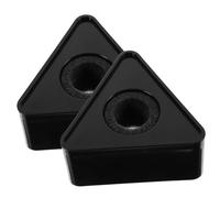 BESTonZON 2 Piezas Soporte Triangular de Micrófono Bandera de Logo para Entrevistas Diseño Creativo Abs Compatible Mayoría de Micrófonos para Eventos y Conferencias