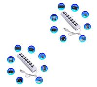 BESTonZON 2 Uds 7 Concentradores USB Extensión De Puerto USB para Computadora Portátil Concentrador De Extensión USB Adaptador USB Divisor USB Concentrador USB De 7 Puertos Concentrador USB