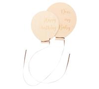 BESTonZON 2 Uds Conmemorando Hitos Tarjetas De Tarjetas Mensuales De Tarjetas De Crecimiento De Recién Nacido Signo De De De Madera Tarjetas De Madera De