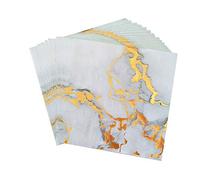 BESTONZON 20 Pack Cena Decorativas Servilletas Marmorierung Pintura desechable Papel Party Servilletas Bodas Baby Shower Vacaciones Party Supplies (Oro Rosa)