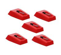 BESTonZON 20 Piezas aguja giratoria de aluminio vinilo gramofono grabadora lápiz óptico universal lápiz para tocadiscos agujas de fonógrafo de aluminio lápiz de gramófono el plastico rojo