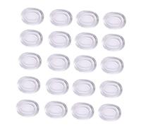 BESTonZON 20 Piezas Almohadillas Absorbentes de Ruido de Silicona Transparente Almohadilla Silenciadora para Caja Sordina para Batería para Practicar Interiores