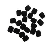 BESTonZON 20 Piezas micrófono de algodón mini micrófonos etiqueta auricular micrófono cubre parabrisas protectores de arrugas Accesorios de coche cubiertas protectoras de micrófono Mano