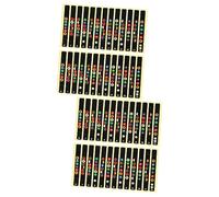 BESTonZON 20 Piezas pegatina de diapasón de guitarra notas del mástil de la guitarra incrustaciones de bajo pegatinas - Pegatina etiqueta engomada de las etiquetas del traste violín apliques