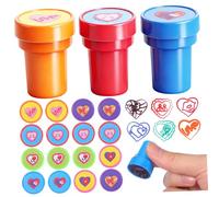 BESTonZON 20 Sellos de Corazones Autoentintables Juego de 20 Piezas Surtidas de Espuma de Colores Tamaño Compacto para Manualidades Scrapbooking y Premios en Clase Regalos Fiestas