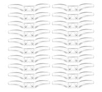 BESTonZON 20 Unidades Abrazadera con Diseño de Doble Orificio de Pom Transparente para Organizar Cuerdas Largas sin Enredos para Cordones de Persianas en Hogar y Oficina