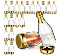 BESTonZON 20piezas Cajas De Dulces Para Bodas Cajas De Obsequio Forma De Botella De Champán Contenedores De Golosinas Para Fiestas Mini Champán