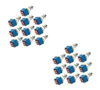 BESTonZON 20piezas Pin Interruptor De Pedal De De Guitarra Eléctrica Bypass Azul Para Reconfiguración De Vintage