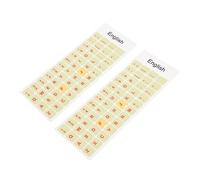 BESTonZON 2hojas Pegatinas para Teclado de Portátil Calcomanías Decorativas para Teclado Inglés Reemplazo Letras Negras para Oficina