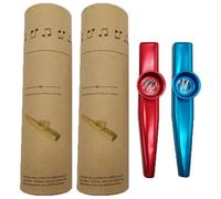 BESTonZON 2juegos Kazoos Metálicos Instrumento Musical Para Adultos Guitarra Ukelele Acompañamiento Fácil De Aprender