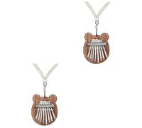 BESTonZON 2juegos Mini Kalimba De Teclas Portátil Instrumento Musical Para Principiantes y Adultos Color Marrón