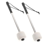 BESTonZON 2piezas Baquetas para Bombo Maza con Cabeza de Fieltro Accesorio de Percusión de Instrumento para Practica y Banda Musical