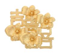 BESTonZON 2piezas Broche de Boda Chino Dorado Broches de Flor para Vestidos de Mujer y Trajes de Hombre Prendedores de Solapa Retro para Bodas Tradicionales y Usos Diarios