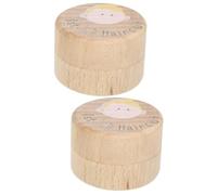 BESTonZON 2piezas Caja De Recuerdo De Primer Corte De Cabello De Madera Almacenaje Infantil Para Cabello Para Memorias Infancia