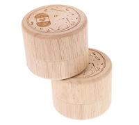 BESTonZON 2piezas Cajitas De Madera Para Dientes De Leche Almacenamiento Seguro Para Primer Diente Recuerdo Único Para Niño Niña Diseño Adorable Para Bautizos y Cumpleaños