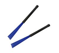 BESTonZON 2piezas Cepillos De Tambor De Nylon Baquetas De Percusión Para Jazz y Batería Accesorios De Color Azul