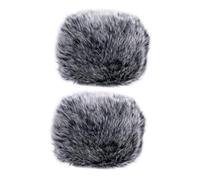 BESTonZON 2piezas Escudo Viento Salpicaduras para Micrófono de Felpa Protector de Micrófono Accesorio para Cantar Ktv Unidades