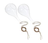 BESTonZON 2piezas Jarrones Colgantes De Vidrio Transparente para Hidroponía Maceteros Ecológicos Cónicos para Plantas Microscópicas Decoración Ambiental para Interiores