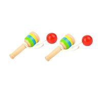 BESTonZON 2piezas Juguetes Educativos De Taza Kendama Madera para Regalar Desarrollo De Habilidades